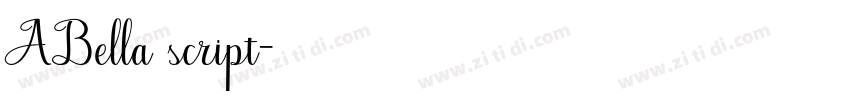 ABella script字体转换